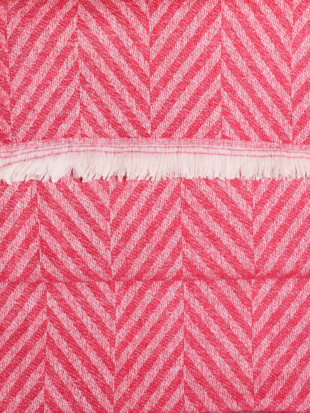 Chevron Woolen Stoles - Red