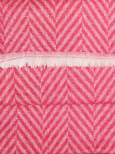 Chevron Woolen Stoles - Red