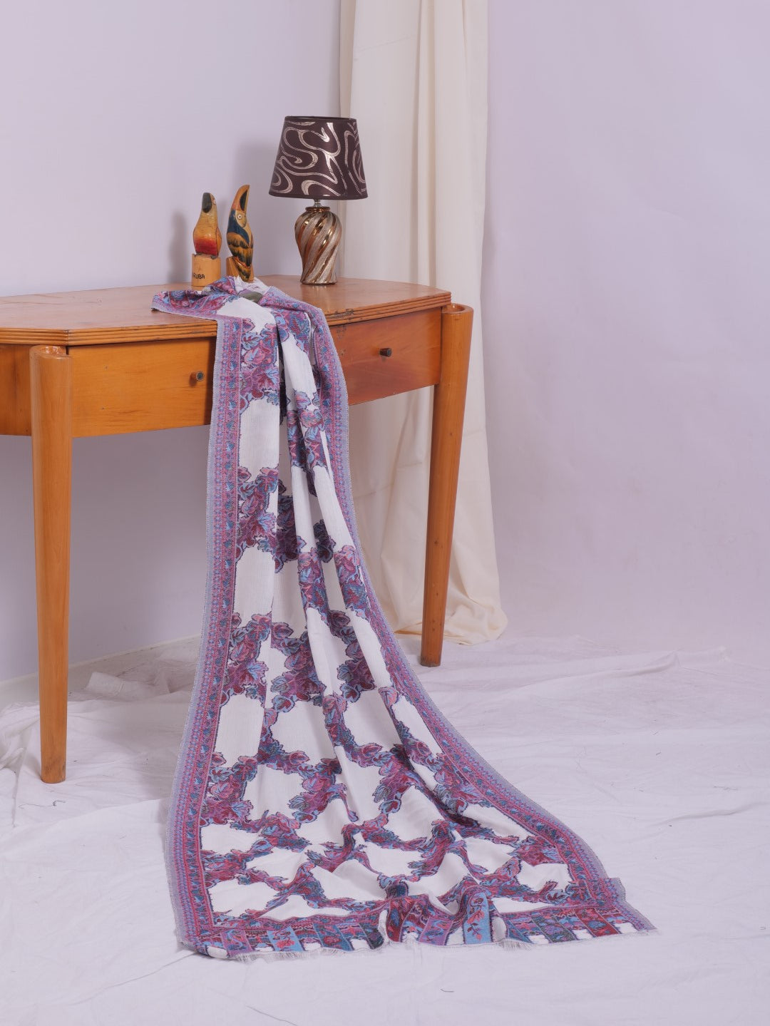 Pashmina Jacquard - White