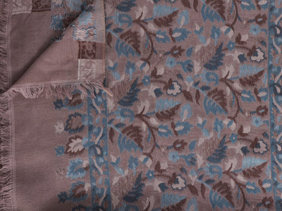 Pashmina Jacquard - Light Grey with Border