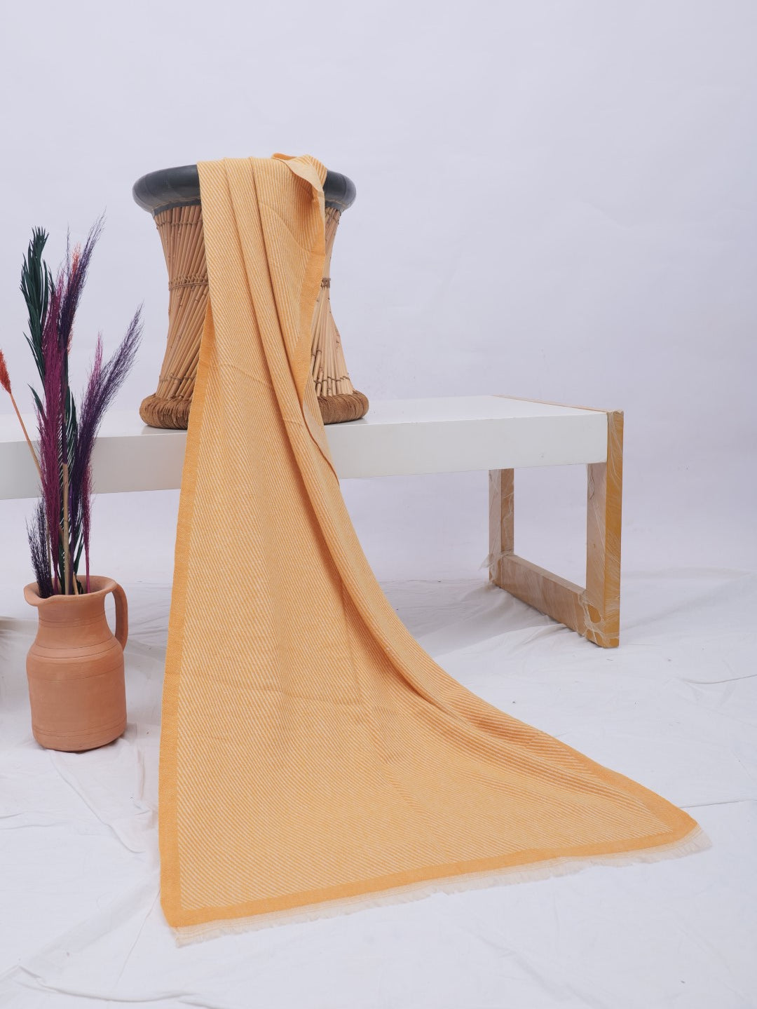 Merino Woolen Stoles - Yellow