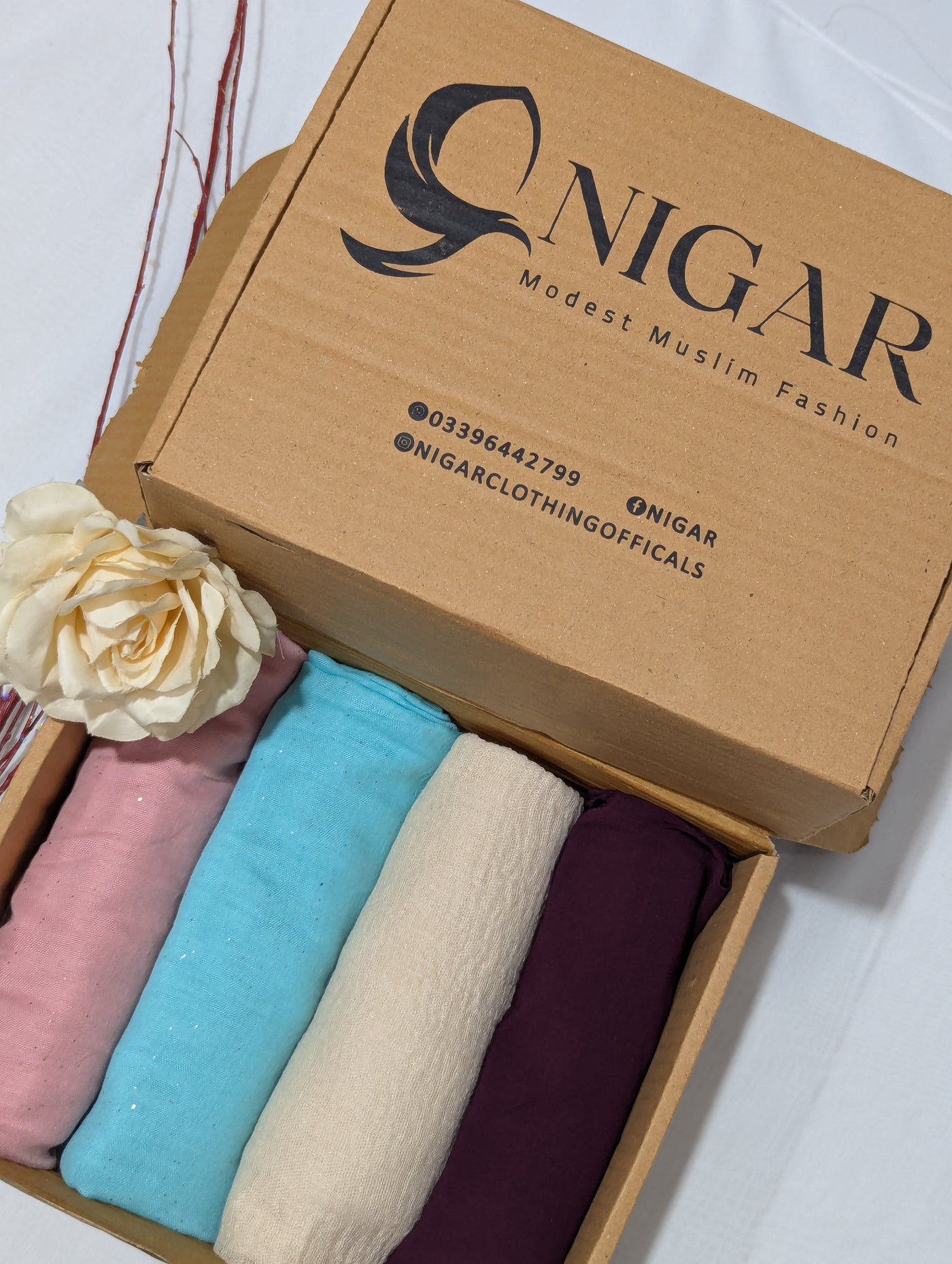 Georgette Glow Hijab Pack Of 4