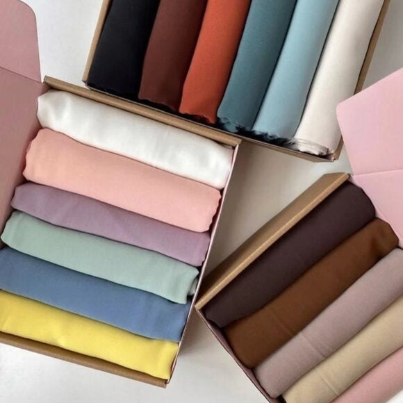 Georgette Glow Hijab Pack Of 6